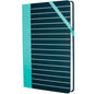 Milan STRIPE Notebook – Black & Green 21 × 14.6 × 1.6 cm